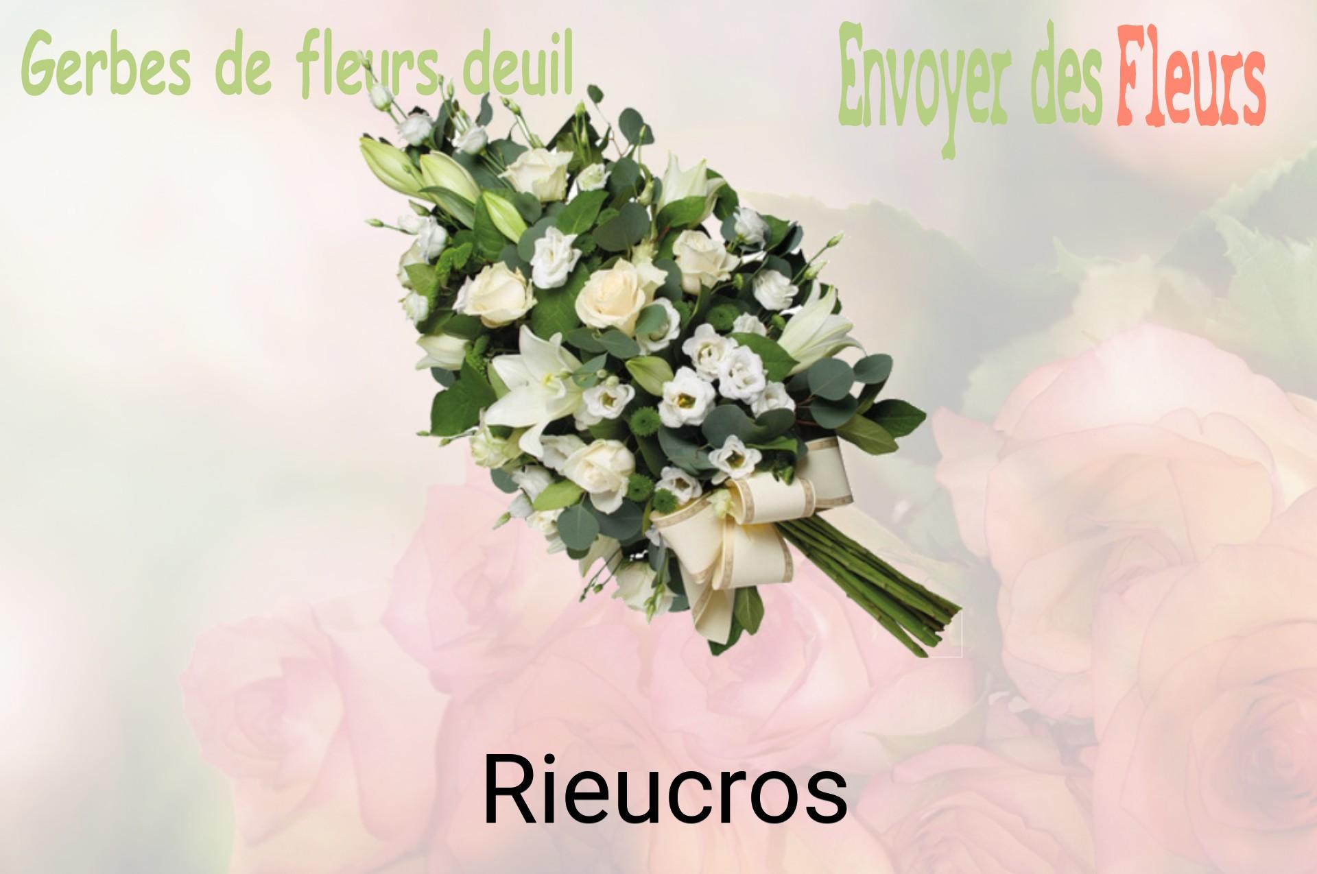 Gerbe de fleurs de deuil livrée à Rieucros